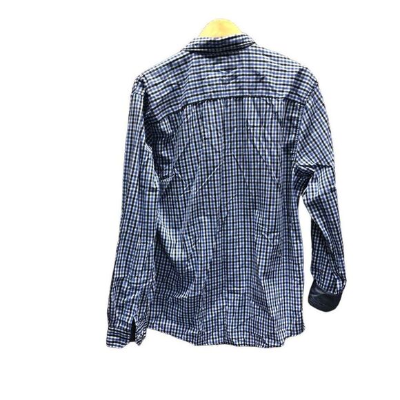 Michael Brandon Extra Large (XL) Blue and Black Plaid Long Sleeve Button - Picture 2 of 4